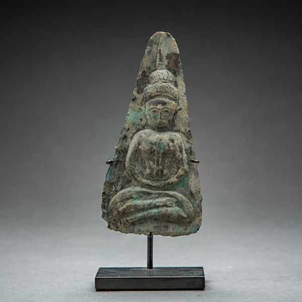 Khmer Silver Plaque of the Buddha