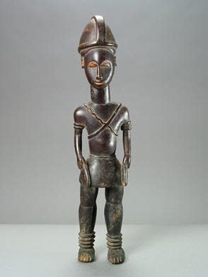 Baule Wooden Colonial Sculpture