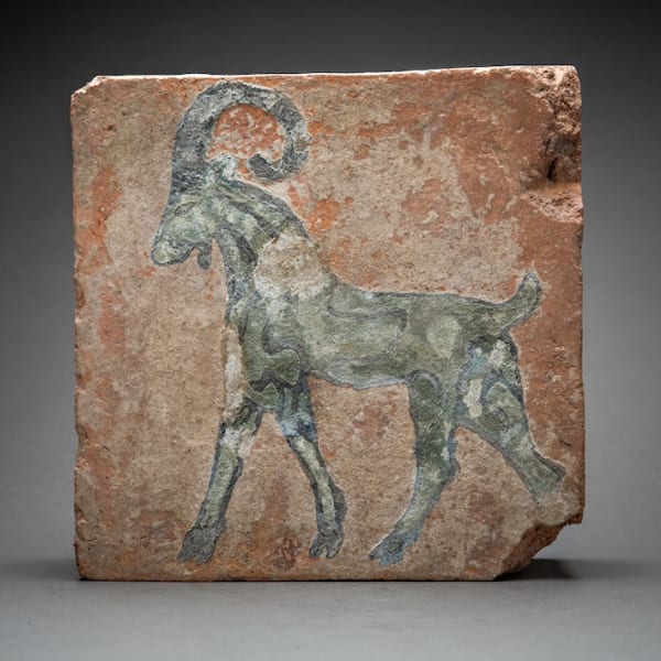 Glazed Tile with Ibex