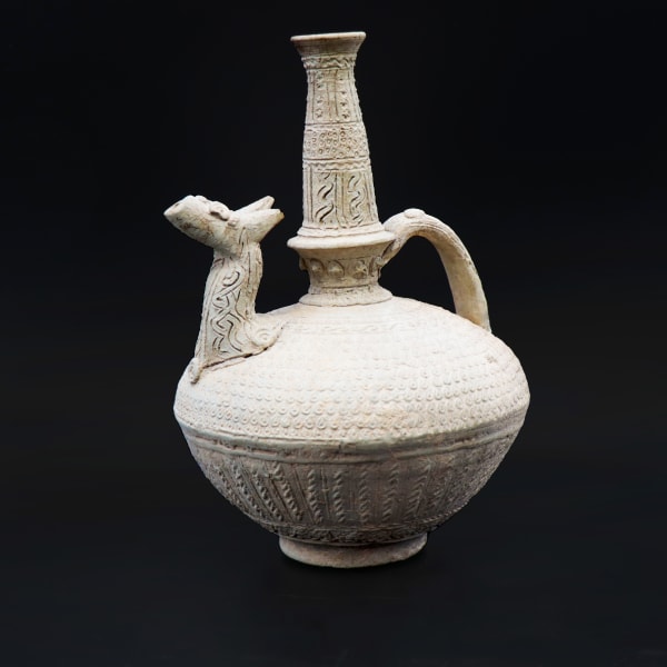 Umayyad or Abbasid Unglazed Jug, with an Animal Spout
