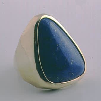 Lapis Lazuli Ring Set in 18k Gold