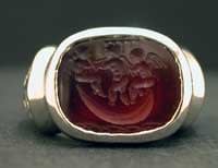 Roman Carnelian Intaglio Depicting Three Cupids