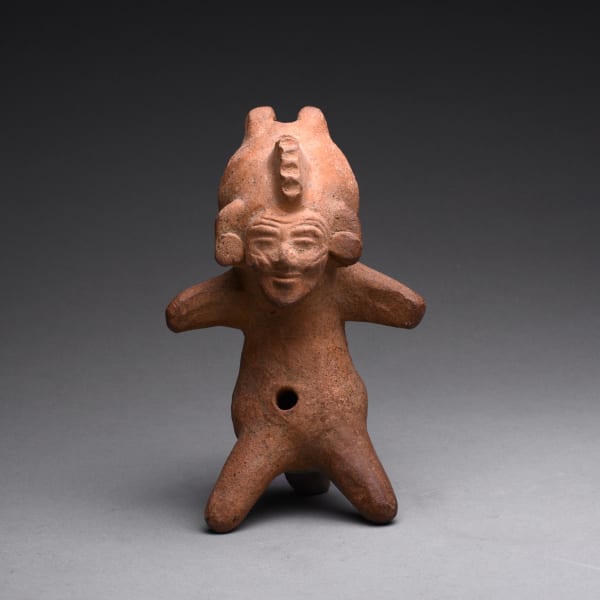 Mayan Whistle In The Form Of An Old Man