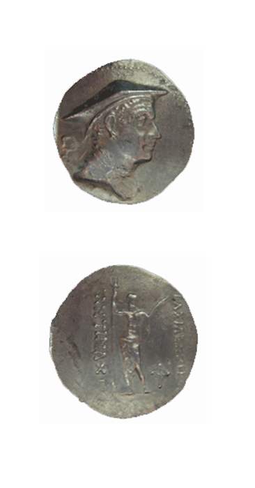 Bactrian Silver Tetradrachm of King Antimachos I