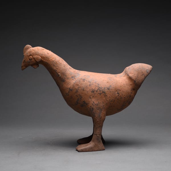 Eastern Han Terracotta Sculpture of a Chicken