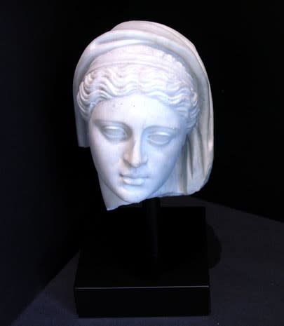 Classical Revival Marble Head of a Goddess
