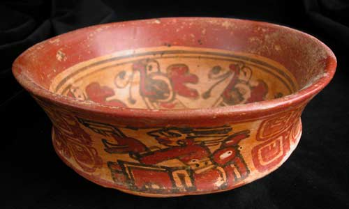 Copador Style Mayan Polychrome Bowl