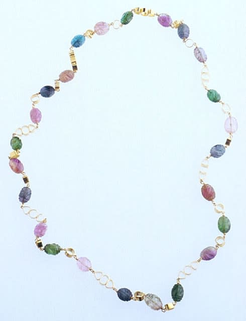 Mixed Tourmaline Bead Necklace