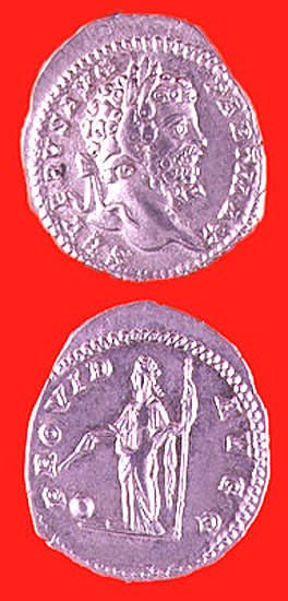 Silver Denarius of Emperor Septimius Severus