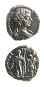 Silver Denarius of Caracalla Struck While Caesar