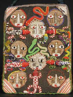 Yoruba Beaded Yata Dance Panel