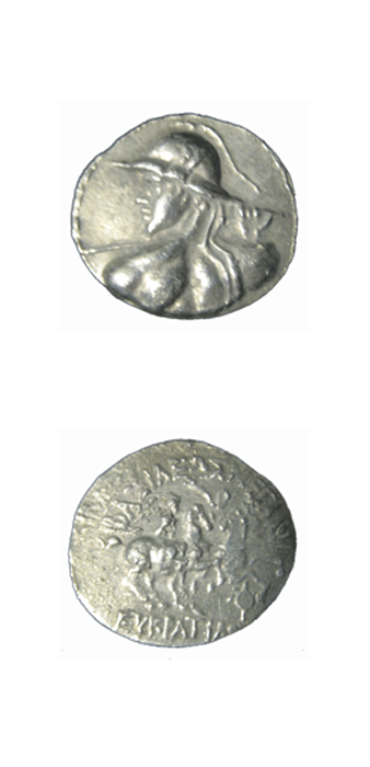 Bactrian Silver Tetradrachm of King Eukratides I