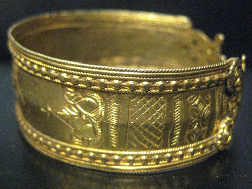 Engraved Gold Bracelet