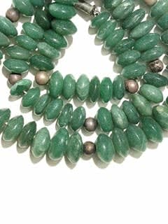 Aventurine And Silver Bead Necklace
