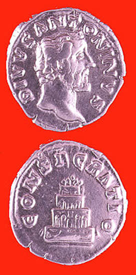 Silver Denarius of Emperor Antoninus Pius Issued Posthumously by Marcus Aurelius and Lucius Verus