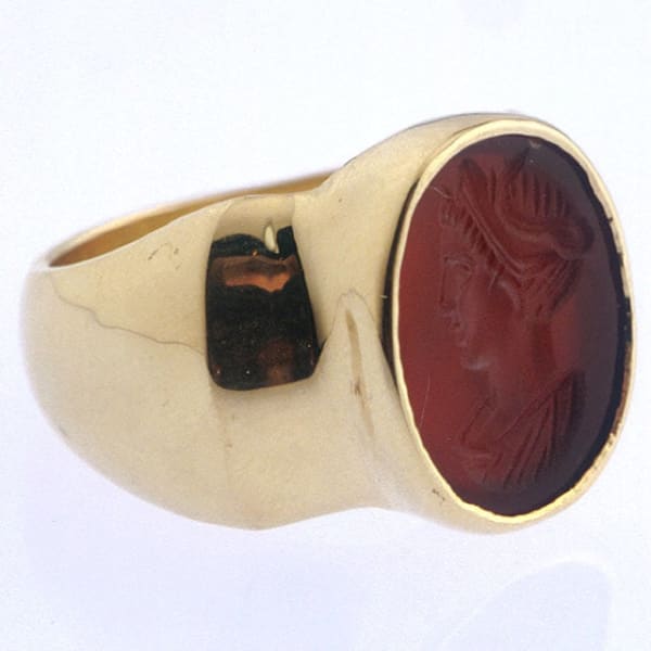 Roman Intaglio depicting a Bust of a Woman