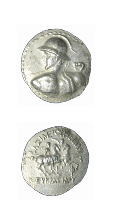 Bactrian Silver Tetradrachm of King Eukratides I