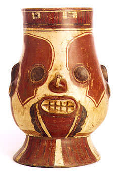 Vessel Depicting the Head of Tlaloc