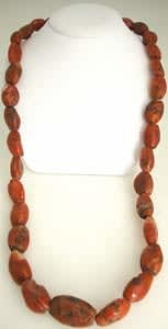 Necklace of Ancient Red Jasper Beads