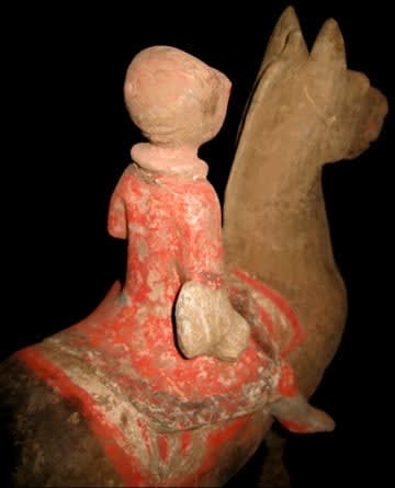 Han Polychrome Horse and Rider