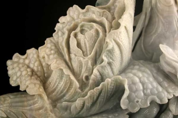 Jade Sculpture Depicting Vegetables