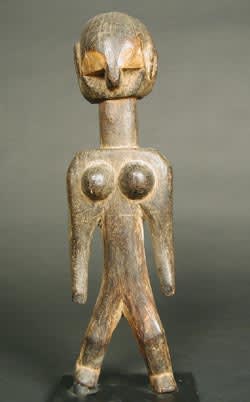 Bambara Wooden Sculpture of a Woman