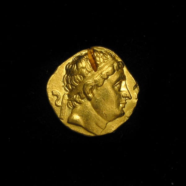 Bactrian Gold Stater of Diodotus I as Satrap under Antiochos II