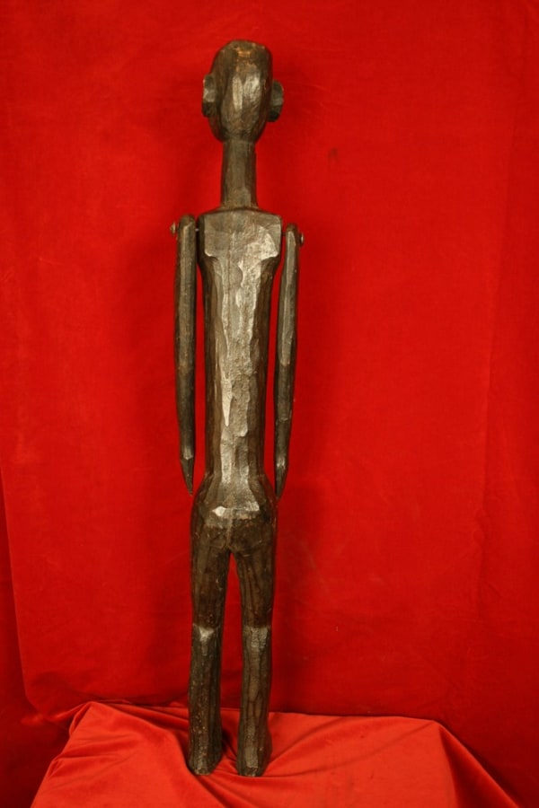 Nyamwezi Wooden Statue of a Woman with Movable Arms