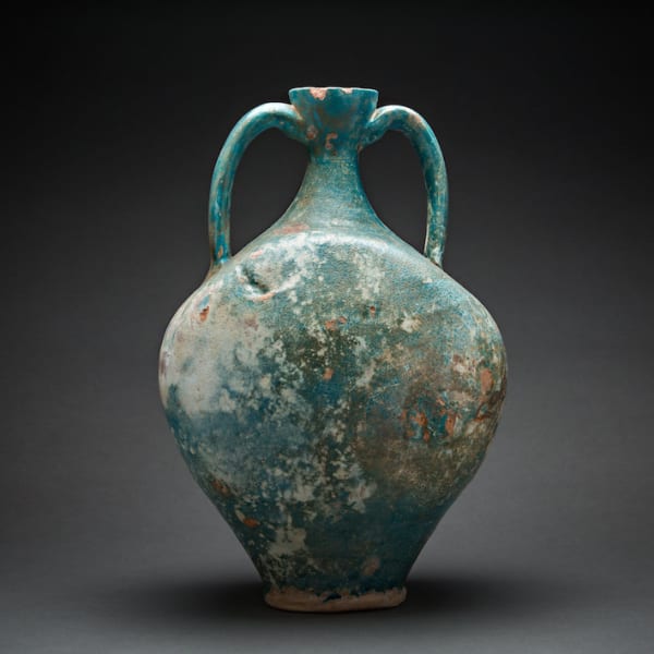 Parthian Turquoise-Glazed Terracotta Jar