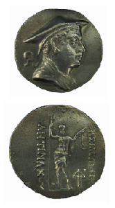 Bactrian Silver Tetradrachm of King Antimachos I