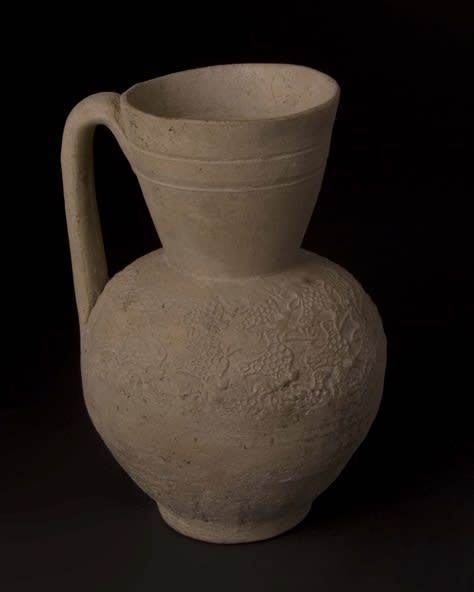Islamic Terracotta Jug with Molded Decorations