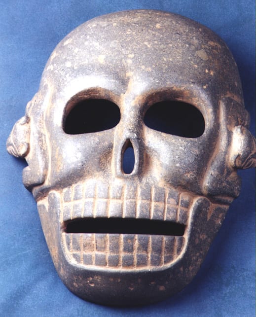 Stone Funerary Skull Mask