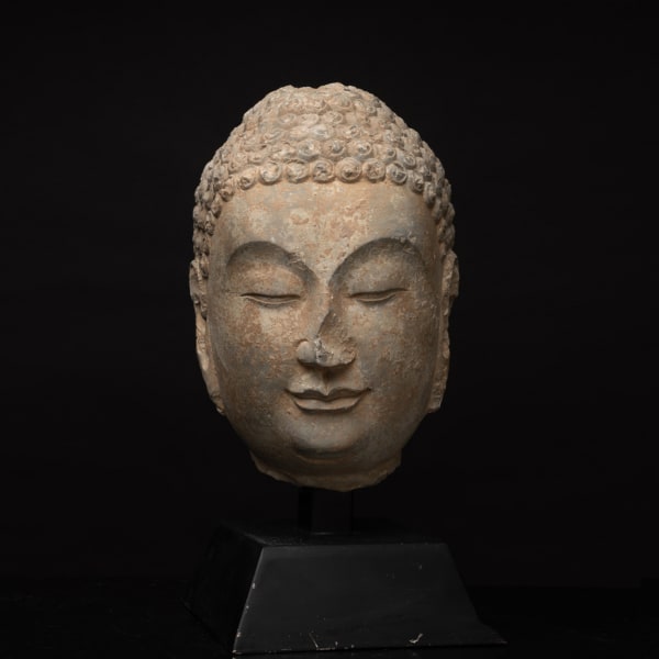 Sui Stone Head of a Buddha