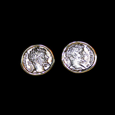 Coin Cufflinks with Siver coins of Emperor Septimius Severus