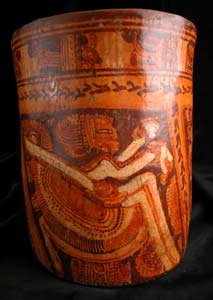 Babilonia Polychrome Cylindrical Vessel