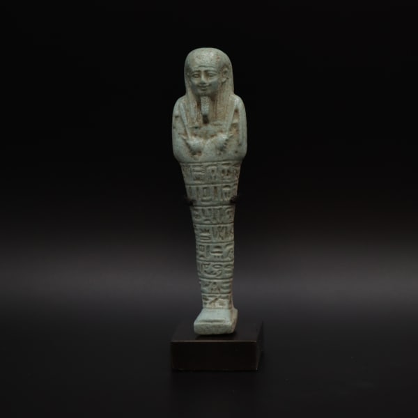 Egyptian Faience Ushabti of the 26th Dynasty