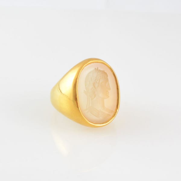 Classical Revival Intaglio of a Roman Emperor