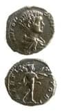 Silver Denarius of Caracalla Struck While Caesar