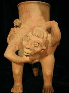 Tripod Vessel with Zoomorphic Mother and Child