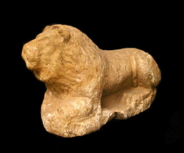 Marble Sculpture of a Recumbent Lion