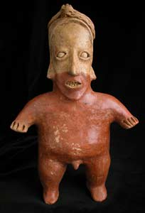 Ameca-Ezatlán Style Jalisco Terracotta Sculpture of a Standing Man