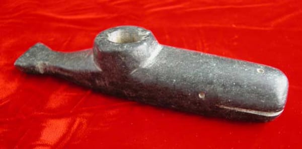 Chumash Indian Stone Whale Pipe