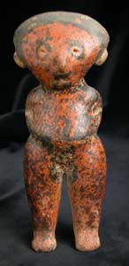 Chinesco Style (Type C) Nayarit Terracotta Sculpture of a Standing Man