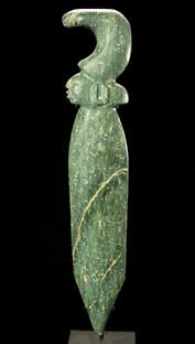 Mayan Ceremonial Greenstone Dagger