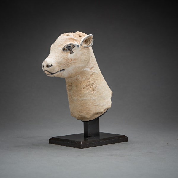 Egyptian Stone Head of the Goddess Hathor