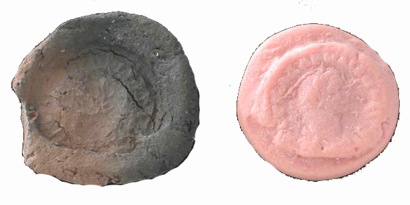 Roman Coin Mold Depicting Emperor Constantius I