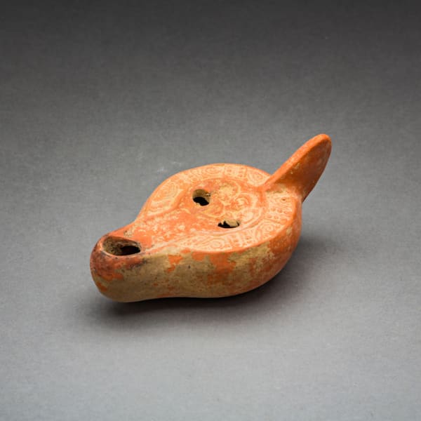 Early Christian Pottery Oil Lamp