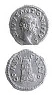 Silver Denarius of Emperor Antoninus Pius Issued Posthumously by Marcus Aurelius and Lucius Verus