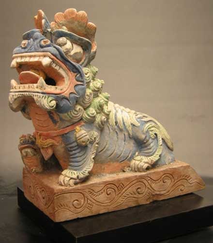 Ming Dynasty Painted Female Lion