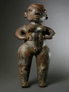 Terracotta Sculpture of a Standing Woman